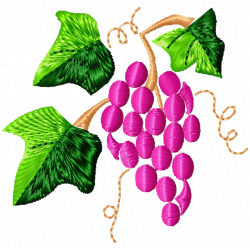 Grapes Embroidery Design 3 Grapes Embroidery Design 3